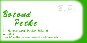 botond petke business card